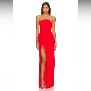 Amanda Uprichard X REVOLVE Wolfe Gown in Crimson